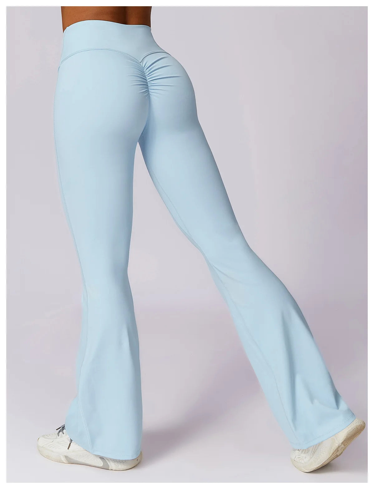 Yoga Bell-bottoms Tight Scrunch Butt Lifting Dance High Waist Tights Women Sport Pants Gym Running Breathable Fitness Leggings
