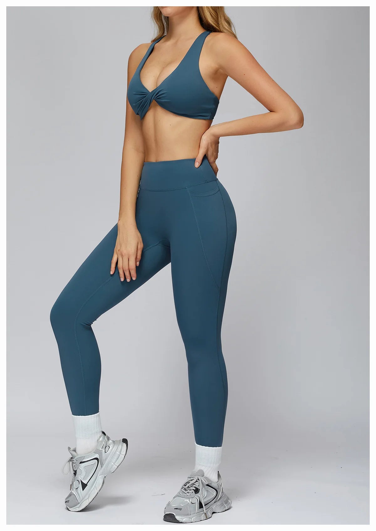 Sports Bra Women's Set 2PCS Professional Fitness Tank Top Bra Shockproof Running Leggings Yoga Suit Beautiful Back Bra Clothing