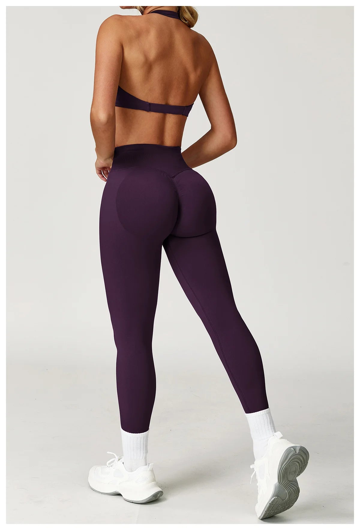 2PCS Yoga Suit Sports Set Women Gym Set Women Tracksuit Running Workout Long Sleeve Sports Shirt Yoga Clothing Seamless Leggings