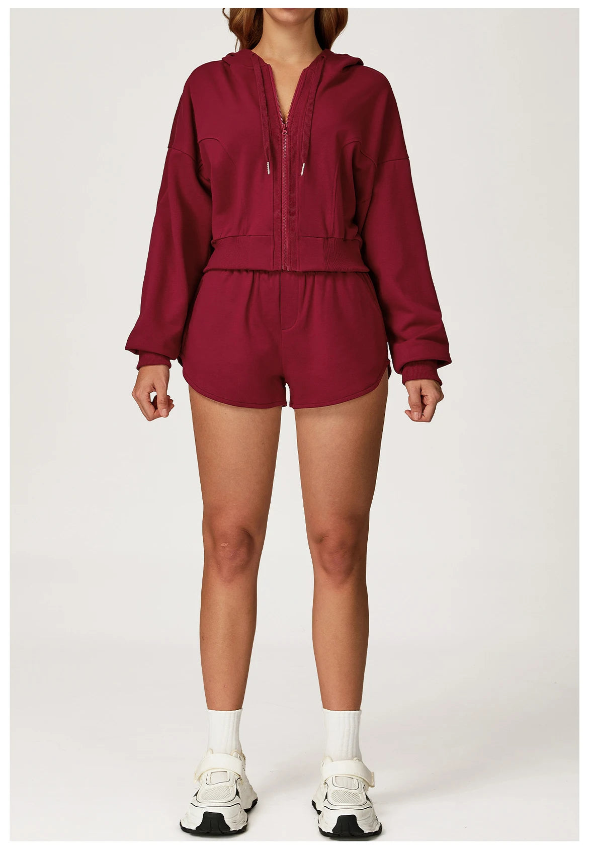 Winter 2-piece Casual Sports Hoodie Set Women's Long Sleeved Loose Yoga Set High Waisted Sweatpants Running and Fitness Set