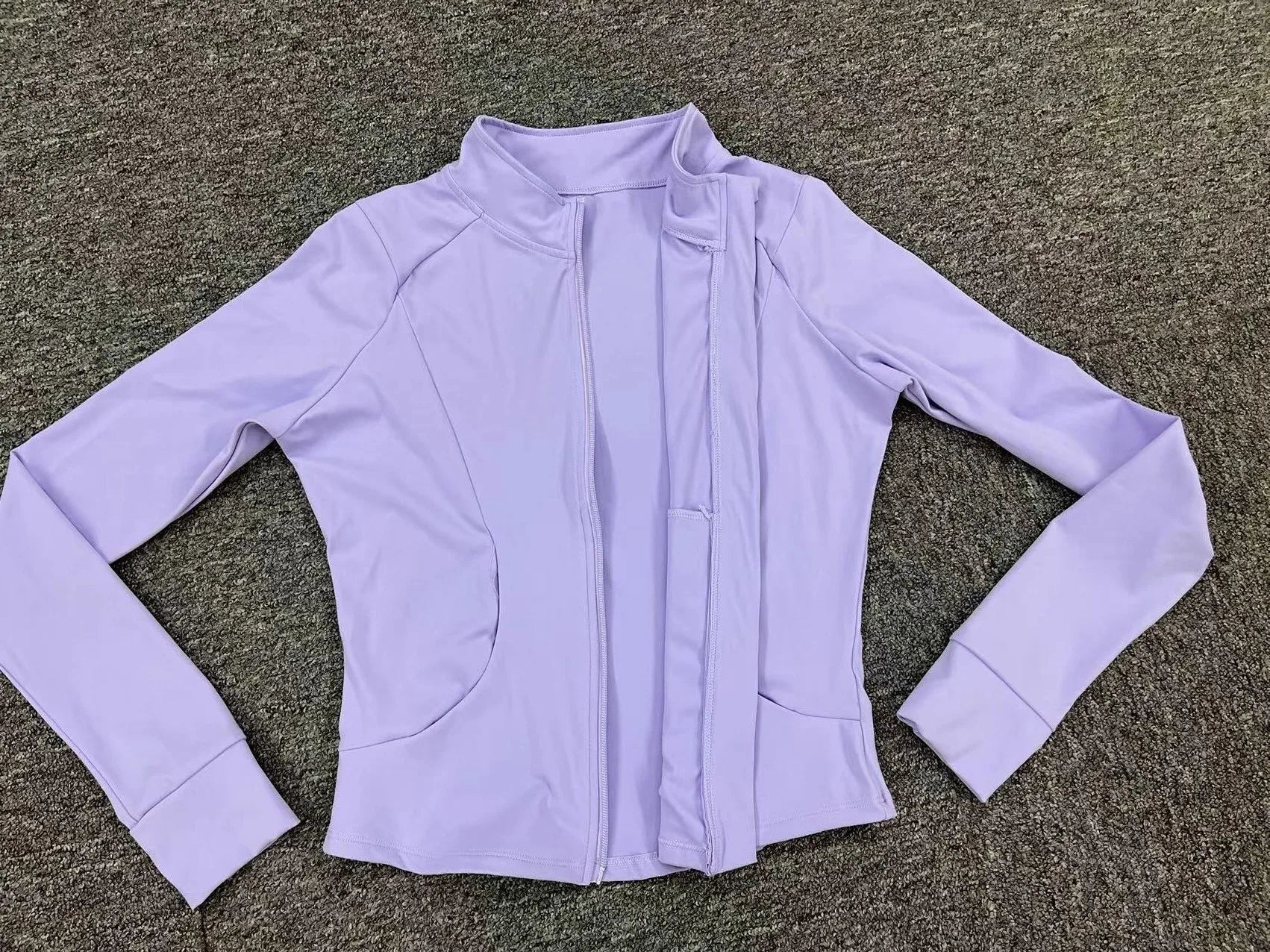 Women Jacket Slim Fit Long Sleeved Zipper Fitness Coat Yoga Crop Tops With Thumb Holes Gym Jacket Workout Tracksuit Sweatshirts