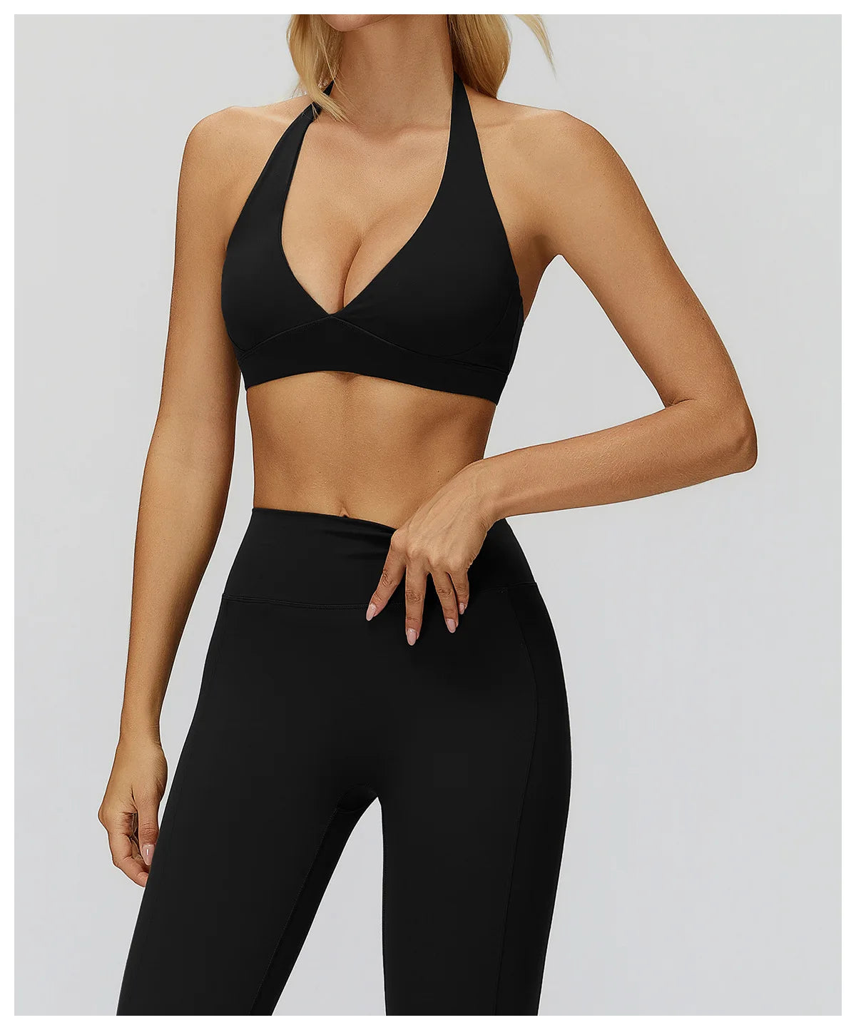 Women Impact Sports Bra Seamless Halter Top High Support Push-up Open Back Gym wear Fitness Push Up Yoga Bra Workout Underwear