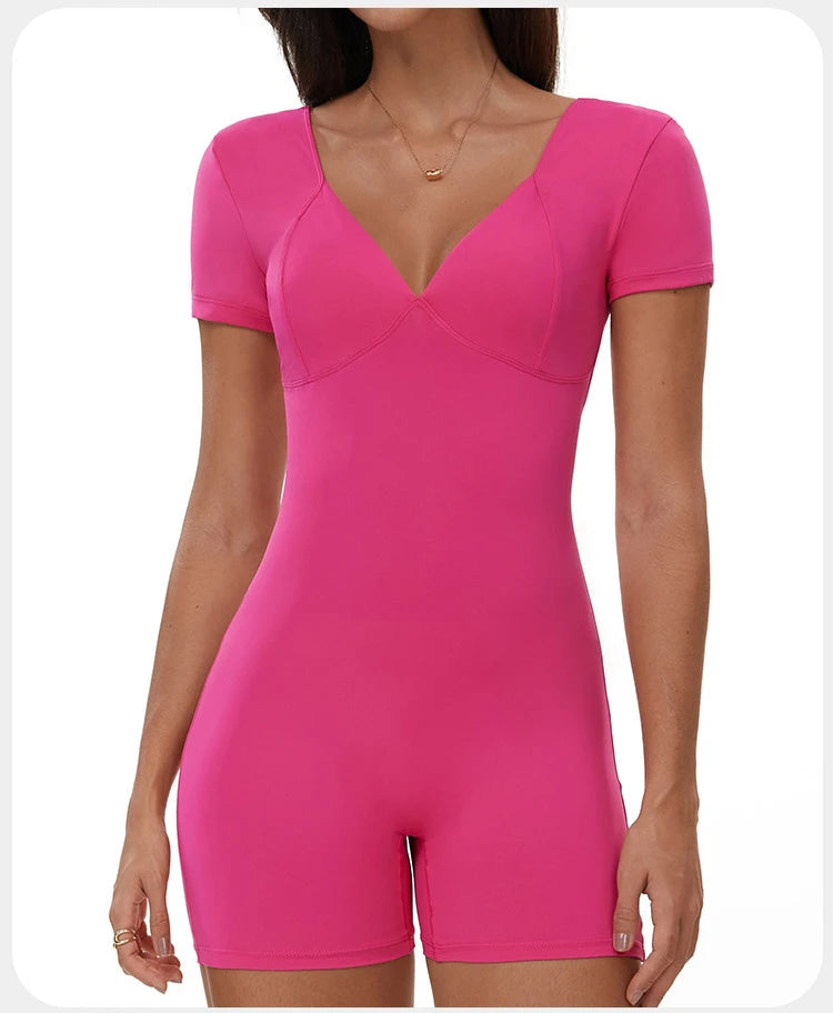 Yoga Jumpsuit Sexy Back V Rompers Gym Set Women Training Yoga Suit Sportswear Women Sports Jumpsuit Fitness Workout Bodysuits