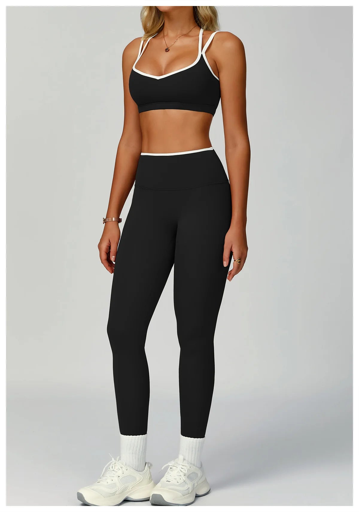 Gym Tracksuit Yoga Set 2 Pieces Workout Outfits Fitness Sportswear High Waist Leggings Sports Bra Athletic Wear Women Clothes