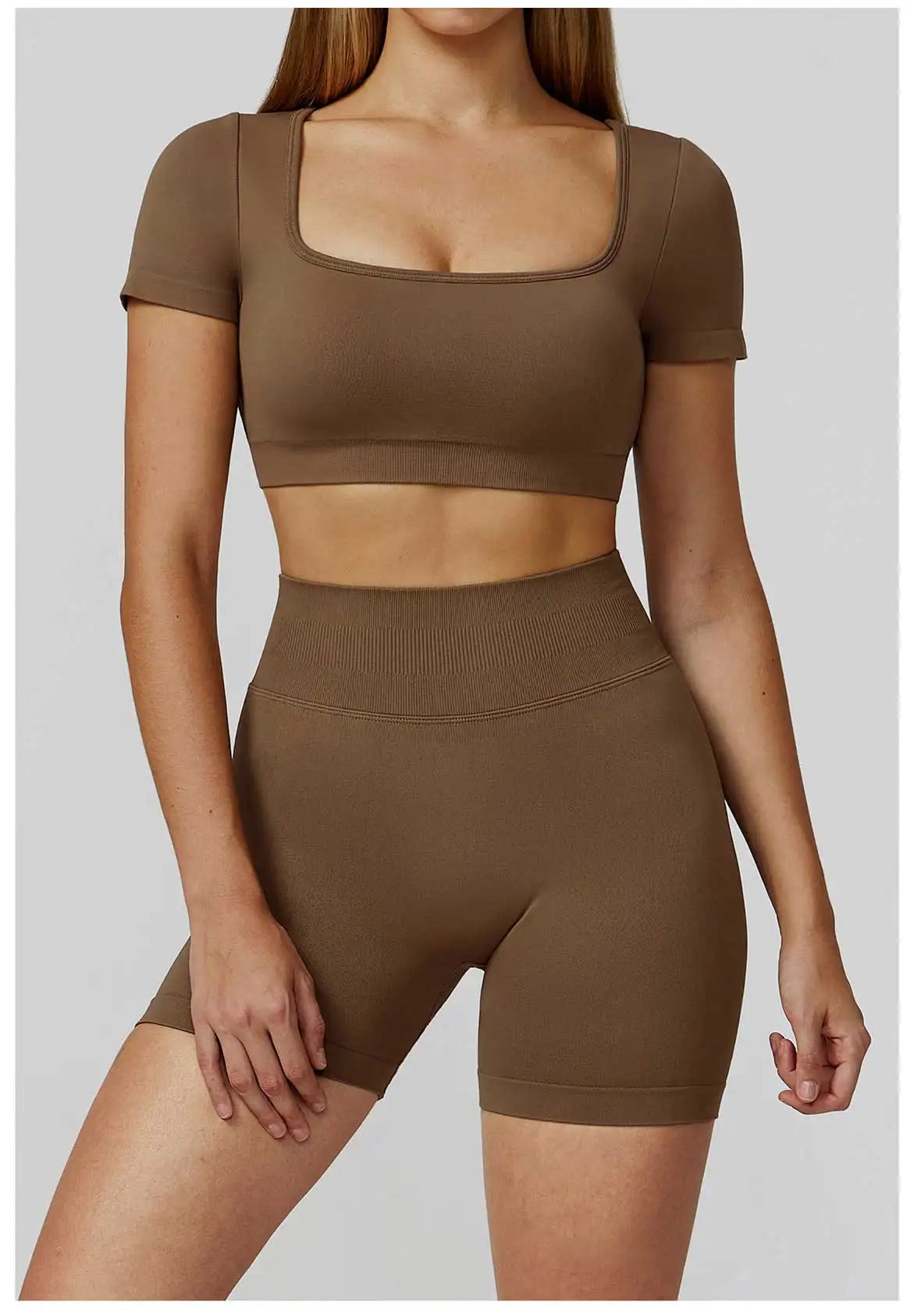 Seamless Women Yoga Top Backless Sport T Shirts Fitness Clothes Short Sleeve Yoga Shirt Gym Top Running Active Wear Sport Top