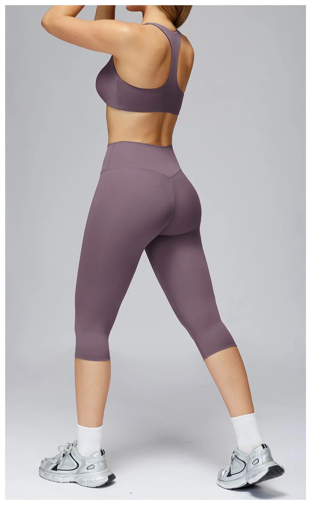 Yoga Set 2PCS Women Sportswear Workout Clothes Seamless Athletic Wear Gym Legging Fitness Bra Crop Top Long Sleeve Sports Suits
