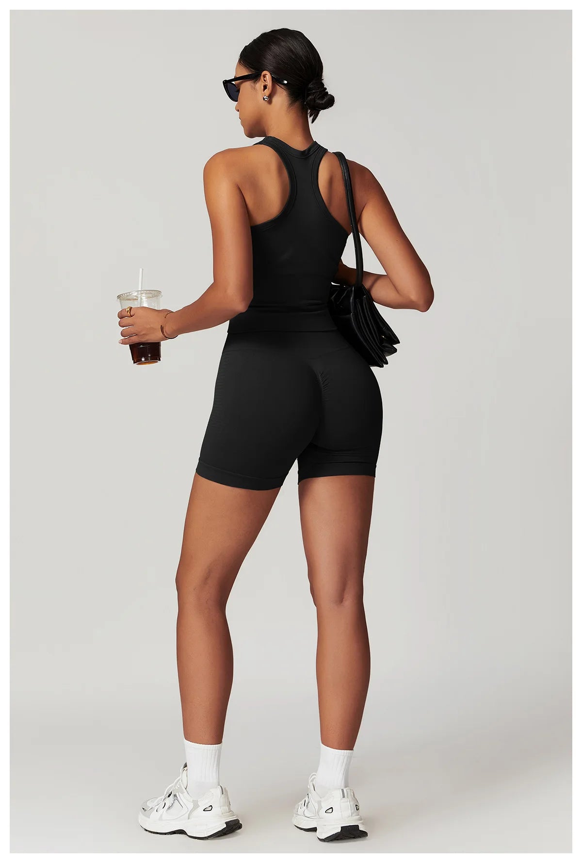 Seamless Women Yoga Shorts High Waist Workout Shorts Fitness Yoga Lift Butt Fitness Ladies Yoga Tights Gym Running Short Pants