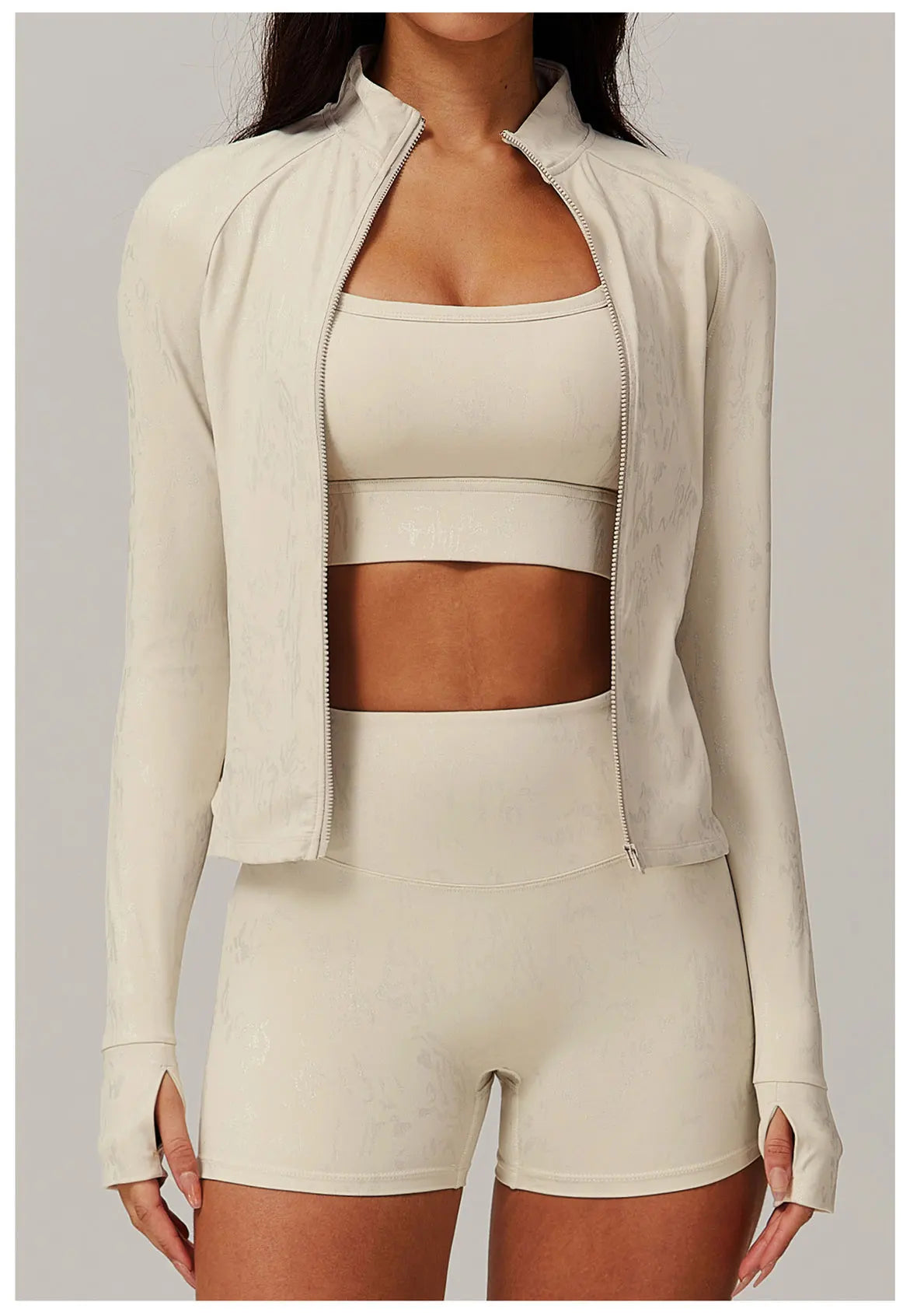 Zipper Jacket Women Yoga T-shirts Crop Tops Solid Sports Top Long Sleeve Running Shirts Sexy Quick Dry Fitness Gym Sport Wear