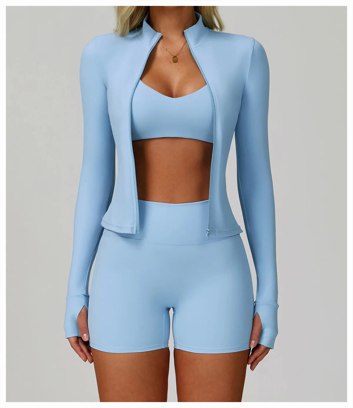 Zipper Yoga Shirts For Women Jacket Long Sleeve Fitness Running Gym Clothes Workout Dry Fit Breathable High Elastic Sports Top