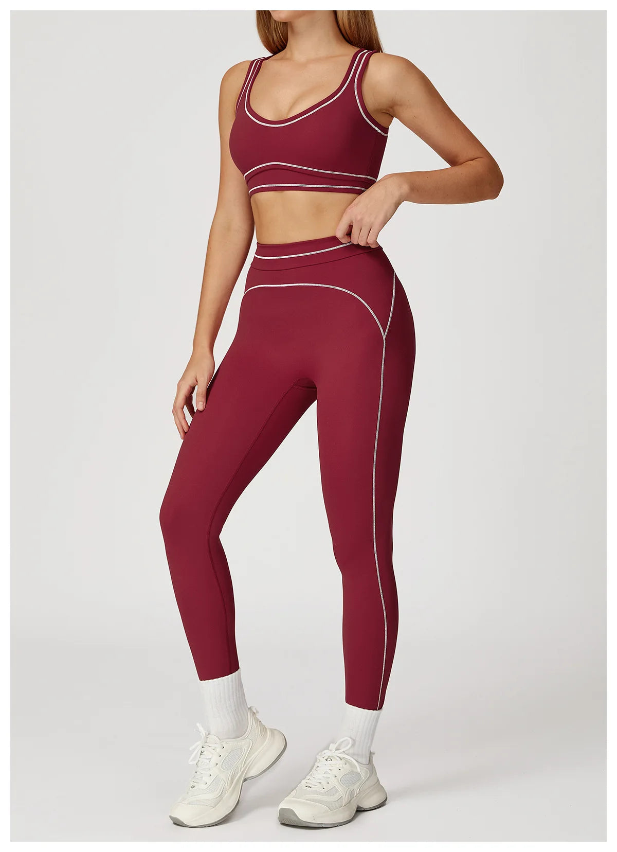 Women's Tracksuit Yoga Set 2PCS Sport Suit Gym Wear Workout Clothes Gym Outfits High Waist Legging Fitness Bra Set Sports Suits