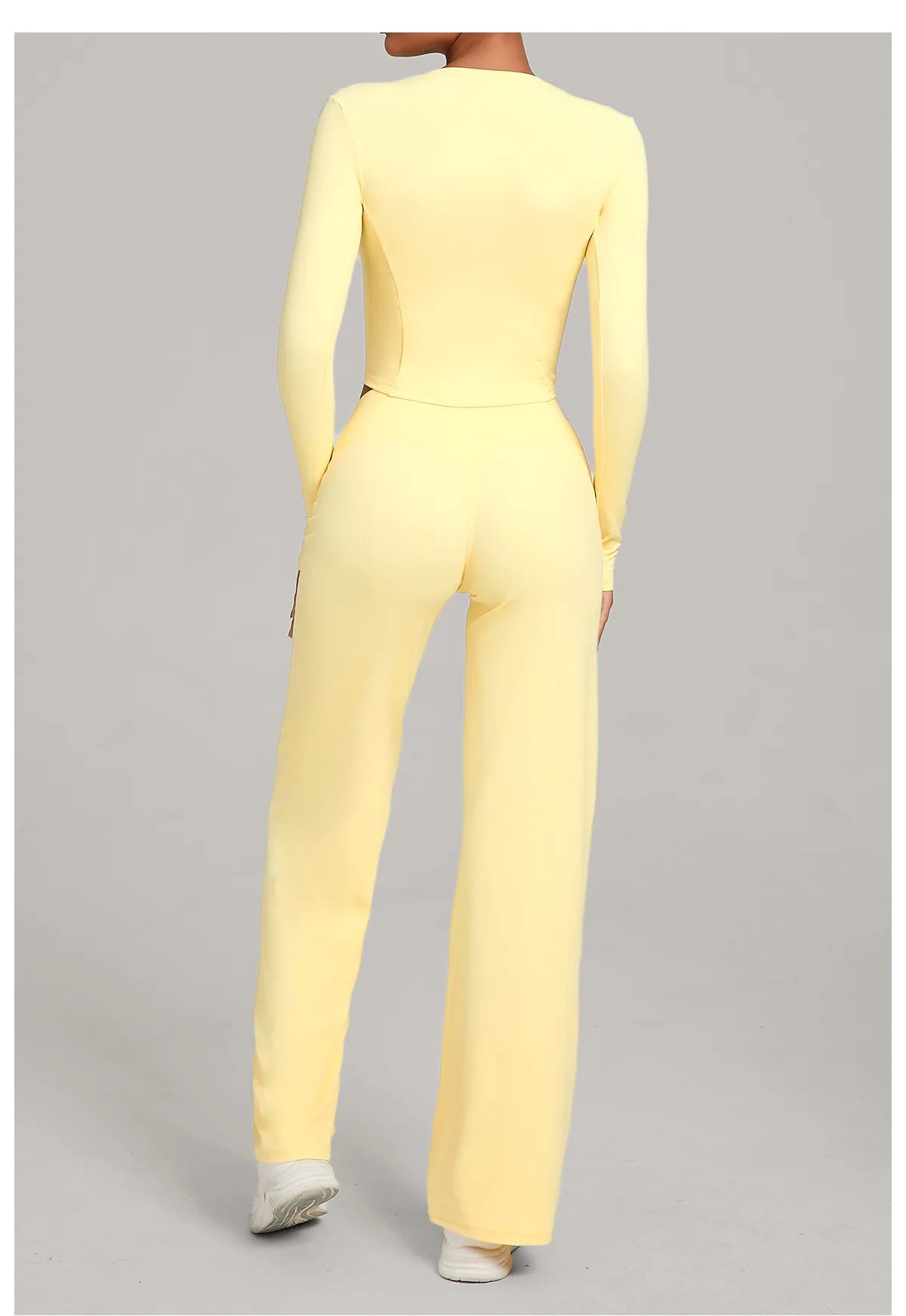 Gym Outfits 2PCS Yoga Suit Sports Set Women Sportswear Quick-Drying Women Tracksuit Running Workout Long Sleeve Yoga Clothing