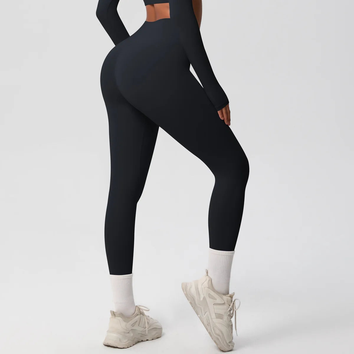 Leggings Female High Elastic Seamless Tights High Waist Butt Lift Sexy Fitness Pants Knit Slim Gym Running Yoga Leggings