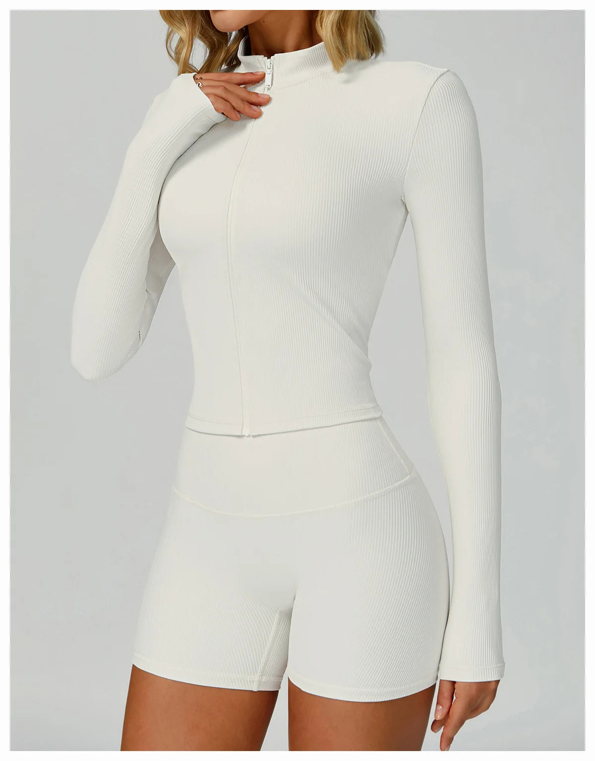 Yoga Jacket Women's Coat Standing Collar Yoga Long Sleeved Sports Jacket Running Training Fitness Top Gym Workout Running Tops