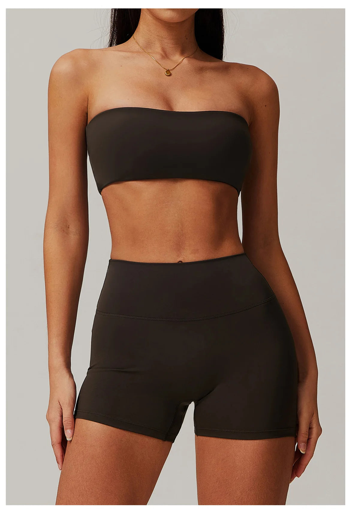 Sports Underwear Women Fitness Bra Intimate Strapless Bustier Bandeau Breathable Wrapped Chest Sports Bra Fitness Tops Yoga Bra