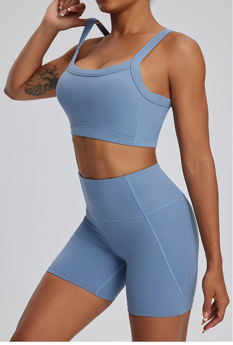 2PCS Yoga Suit Gym Set Women Clothes Running Tracksuit Workout Long Sleeve High Waist Bell-bottoms Sports Shirt Yoga Clothing