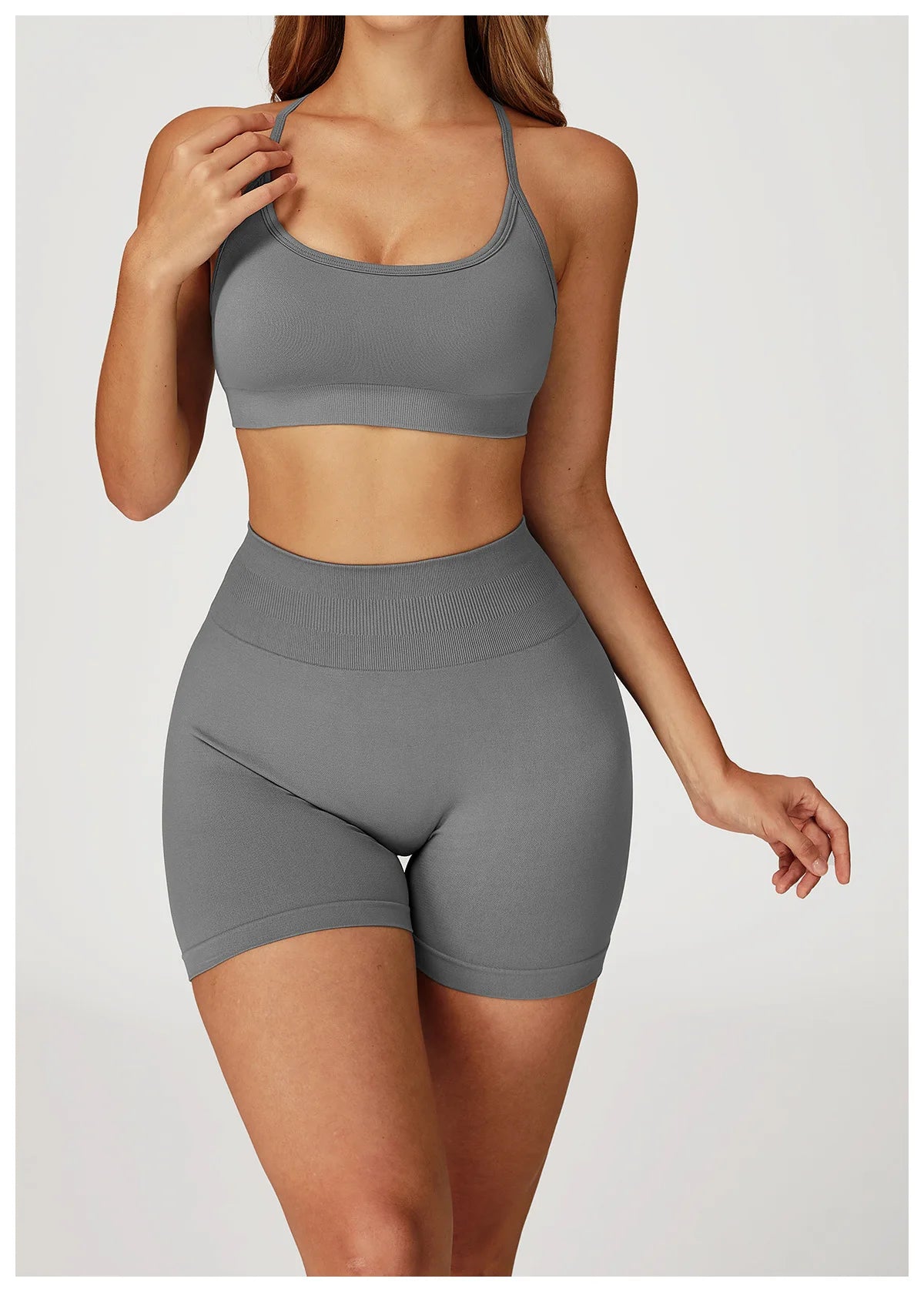 Breathable Sports Bra Anti-Sweat Fitness Top Women Yoga Bra Crop Top Push Up High Strength Sport Bra Seamless Gym Workout Top