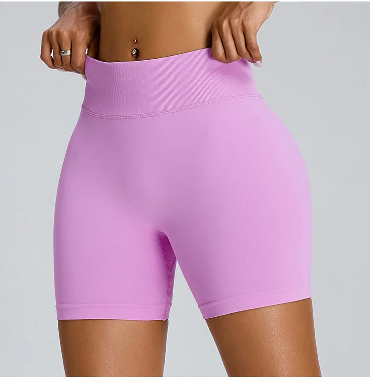 Seamless Yoga Shorts Women High Waist Workout Shorts Fitness Yoga Lift Butt Fitness Women Shorts Gym Short Running Sportswear