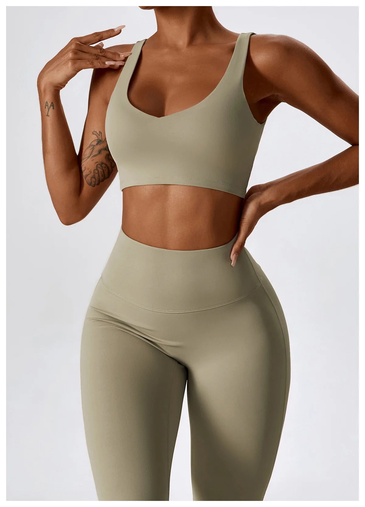 Women Tracksuit Gym Yoga Suit 2PCS Tight Fitting Sports Set Workout Breathable T Shirts Bra Tank Top Loose Bell-bottoms Leggings