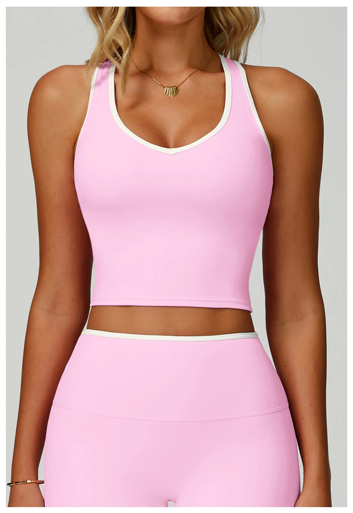 Running Sports Bra Women Underwear High Support Open Back Yoga Bra Breathable Fitness Pilates Tank Workout Top Removable Pads