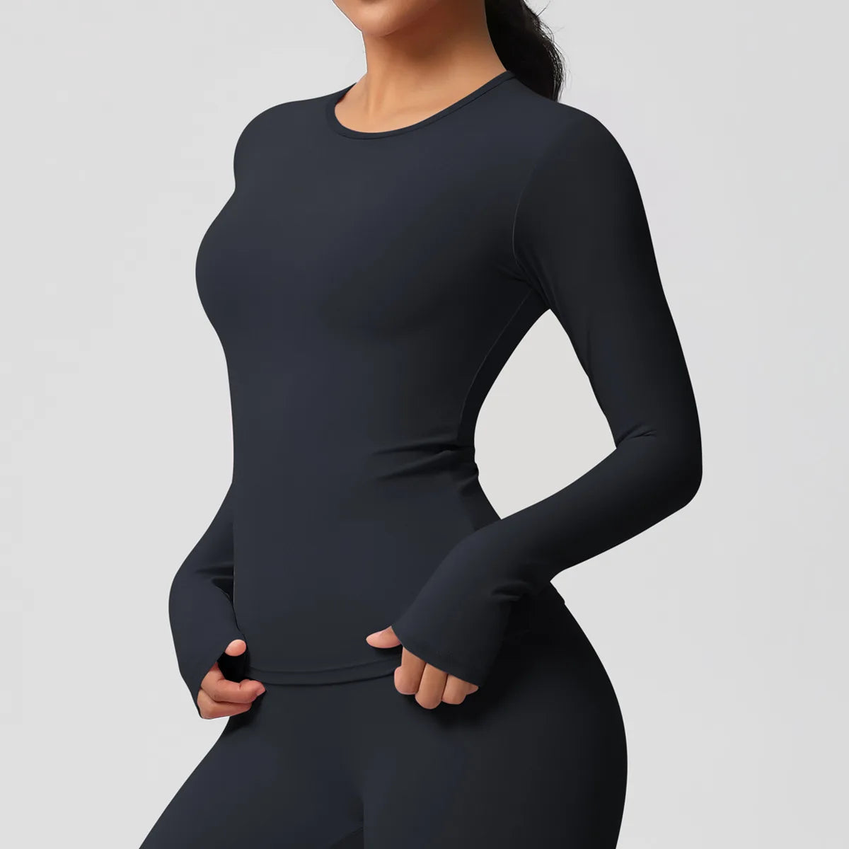 Yoga Shirts For Women Long Sleeve Fitness Running Push Up Gym Clothes Workout Dry Fit Breathable High Elastic Sports Top