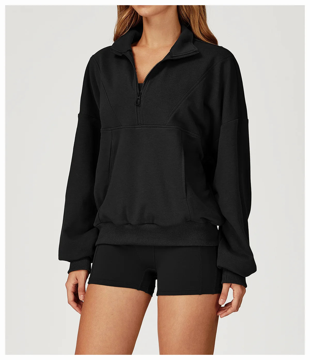 Winter Casual Hoodie Zipper Long Sleeved Women's Top Windproof and Warm Loose Hoodie Women's Outdoor Running Sportswear