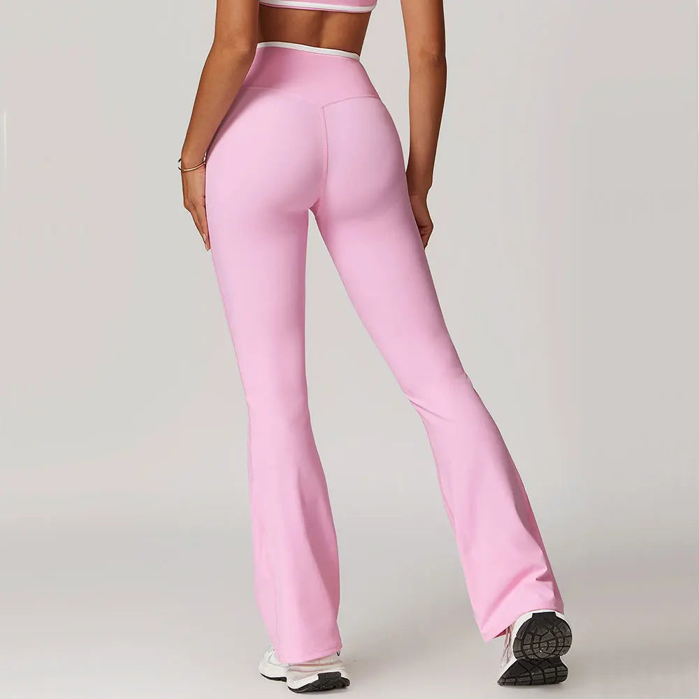 Bell-bottoms Female Leggings Tights High Waist Sexy V-shaped Waist Fitness Pants Women Gym Workout Leggings Running Yoga Legging