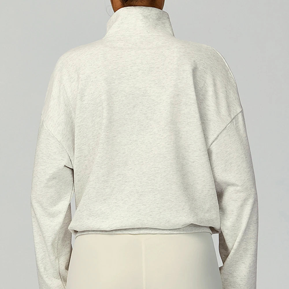New Winter Zipper Hoodie Women's Long Sleeve Casual Loose Windproof Warm Versatile Hoodie Women's Running and Fitness Sportswear