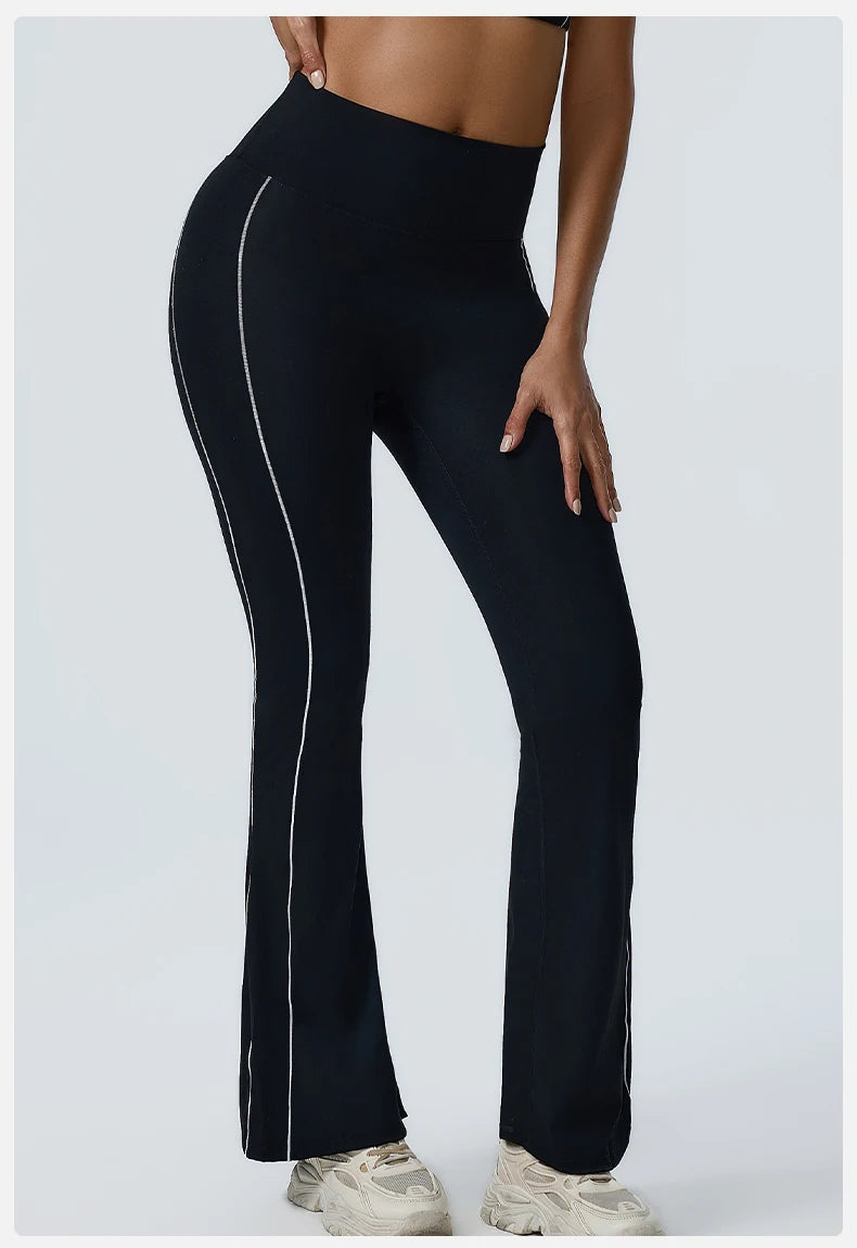 Yoga Leggings Women Yoga Pants Running Bell-bottoms Yoga Tights High Waist Fitness Pants Gym Leggings Sports Wide Leg Pant