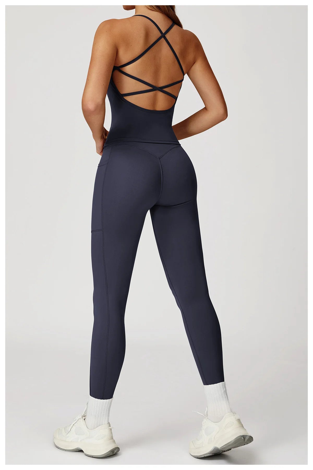 Yoga Pants Cross Waist Head Gym Leggings Women Sexy High Waist Booty Lifting Leggings Pants Women Sports Clothing Fitness Wear