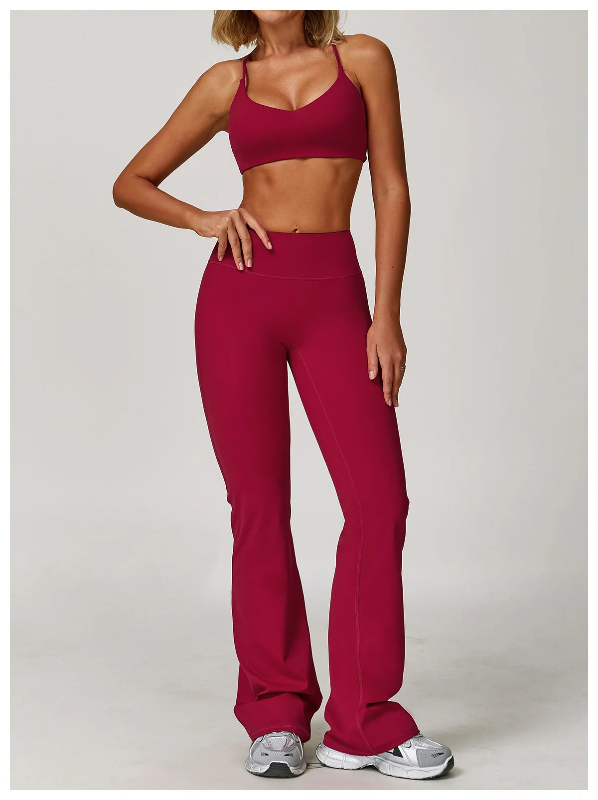 Wide Leg Pants Women Bell-bottoms High Waist Yoga Leggings High Stretchy Butt Lifting Breathable Sports Pants Women Gym Leggings