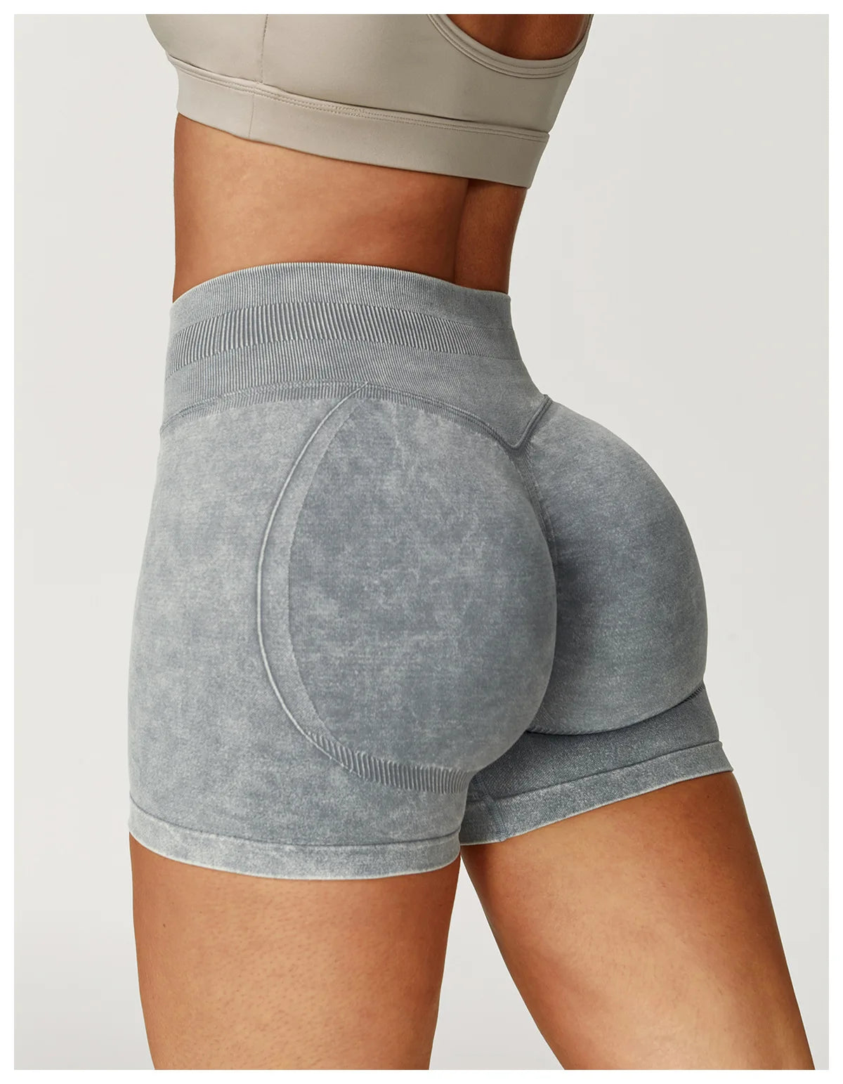 Sand Washed Yoga Shorts Women Yoga Shorts High Waist Workout Shorts Fitness Yoga Lift Butt Fitness Yoga Gym Running Short Pants
