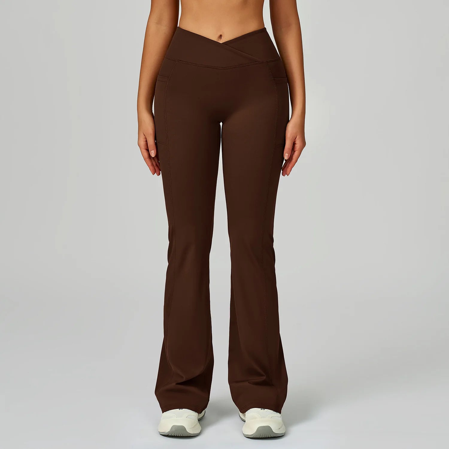 Flare Leggings Women Yoga Pants Bell-bottoms Yoga Trousers High Waist Fitness Pants Stretch Gym Casual Sports Wide Leg Pants