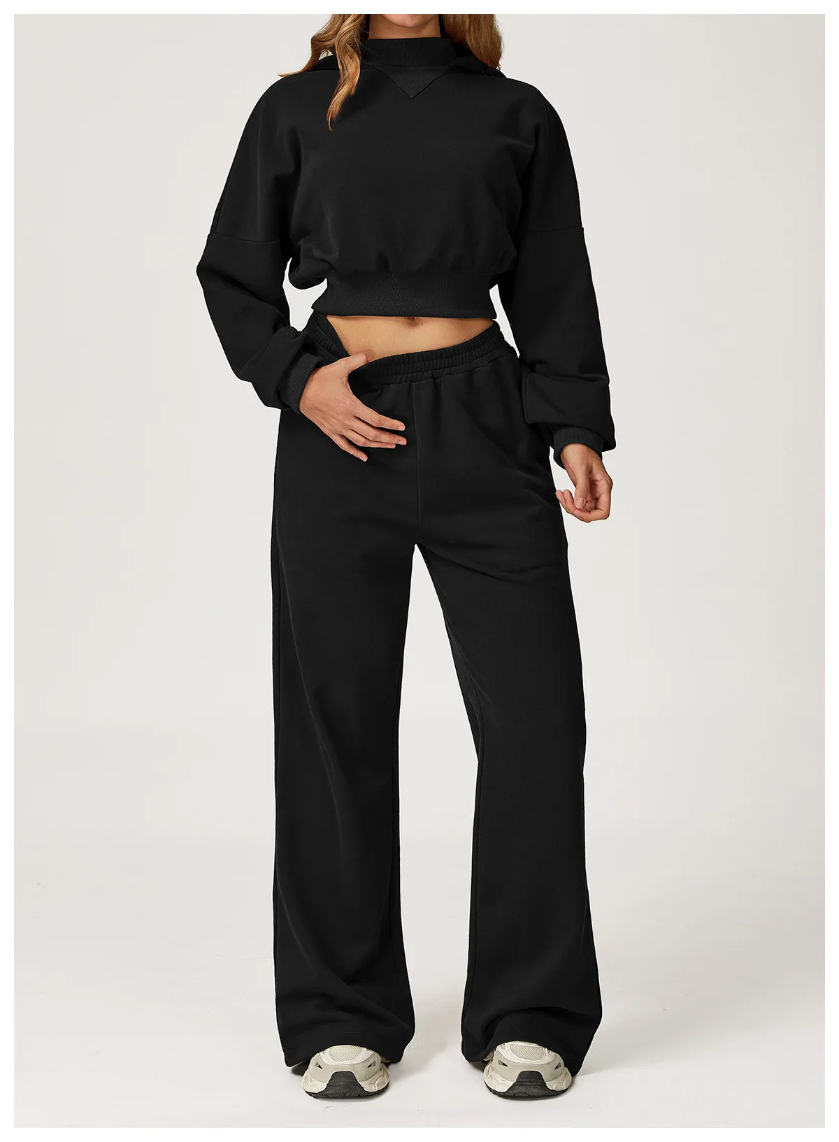Winter New High Waisted Women's Yoga Pants Wide Leg Slimming Straight Leg Loose Pants Outdoor Casual Sports Running Pants