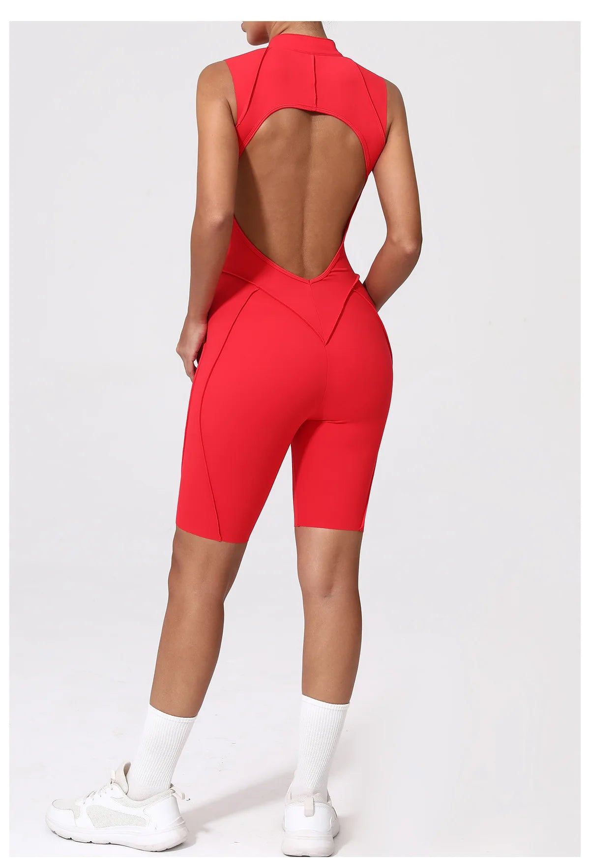 Zipper Jumpsuit Women's Fitness Suit Short Sets Sports Overalls for Woman Tracksuit Yoga Clothing Gym Workout Clothes Sportswear