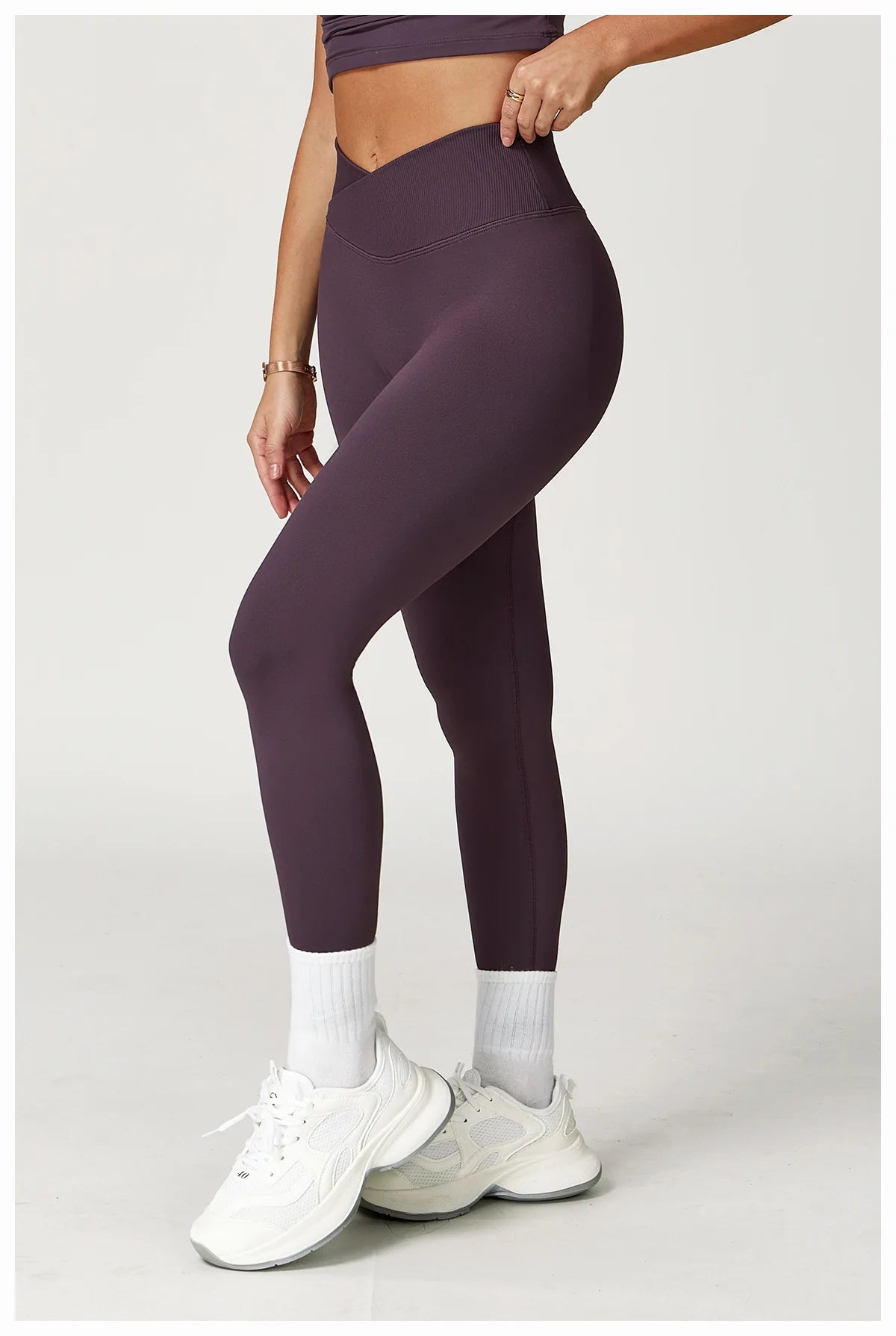 Seamless Yoga Leggings Women Fitness Leggings Running Cycling Pants Cross Waist Head Sports Legging High Waist Workout Gym Tight