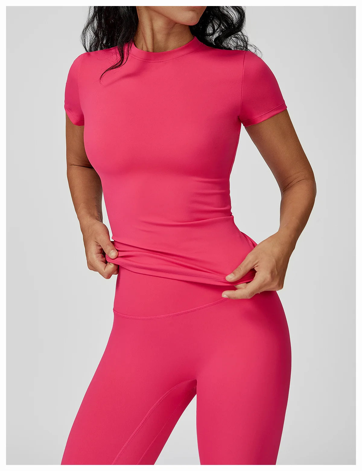 Yoga Shirts Women Top Quick Dry Running Tops Tights Push Up Workout Gym Clothe Female Short Sleeve Fitness Sports T-Shirts