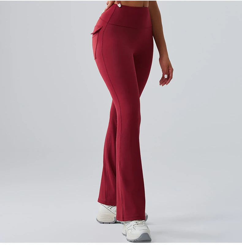 Yoga Pants Sport Leggings Women Flared Yoga Pants High Waist Wide Leg Pants Push Up Woman Tight Fitness Workout Gym Bell-bottoms