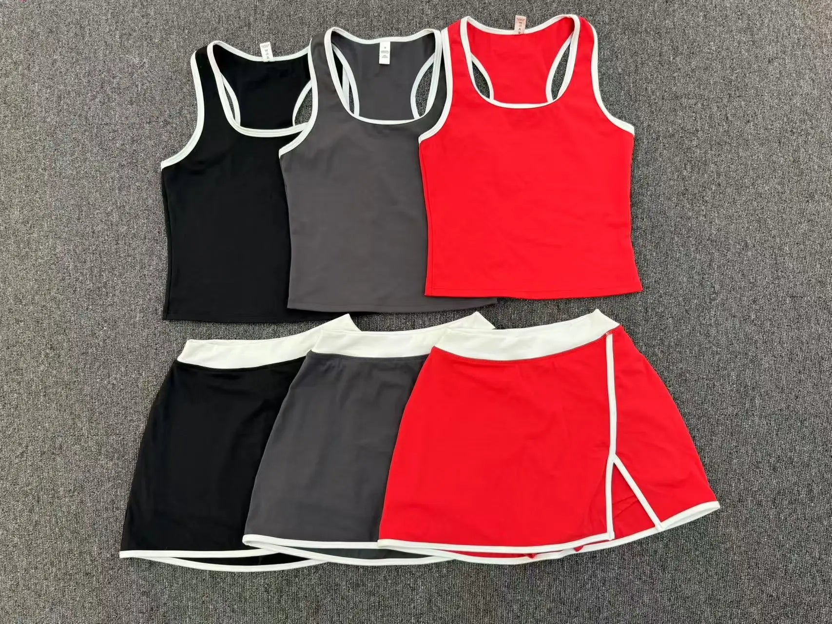 Yoga Set 2PCS Women Tracksuit Sexy Sport Bra High Waist Yoga Short Skirt Gym Clothes Fitness Sleeveless Workout Suit Sporstwear