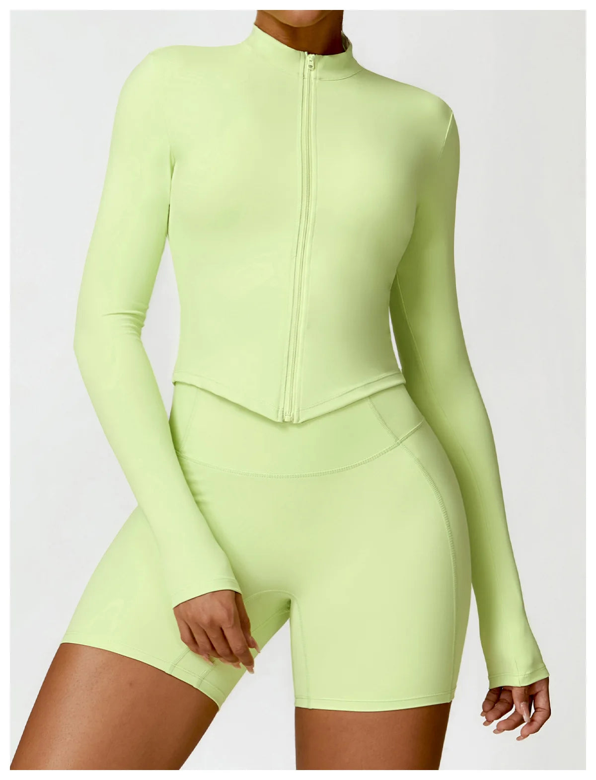 New Running Elasticity Yoga Jacket Zipper Slimming Top Coat Women's Sports Jacket Gym Workout Sports Long Sleeves Women Tights