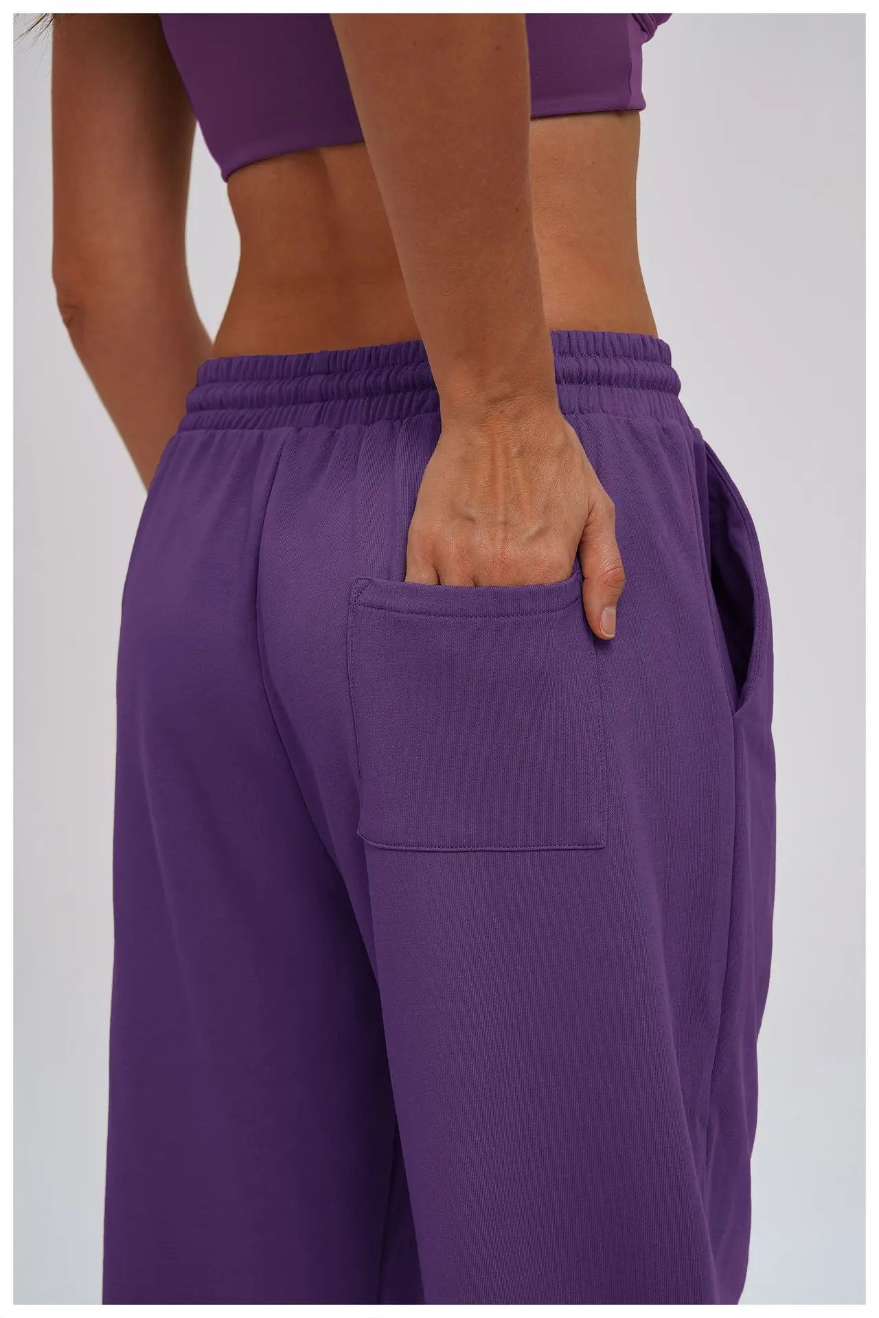 Yoga Pants Women's Gym Workout Pants Loose Wide Leg Casual Straight Leg Pants Outdoor Cycling And Running Sports Pants