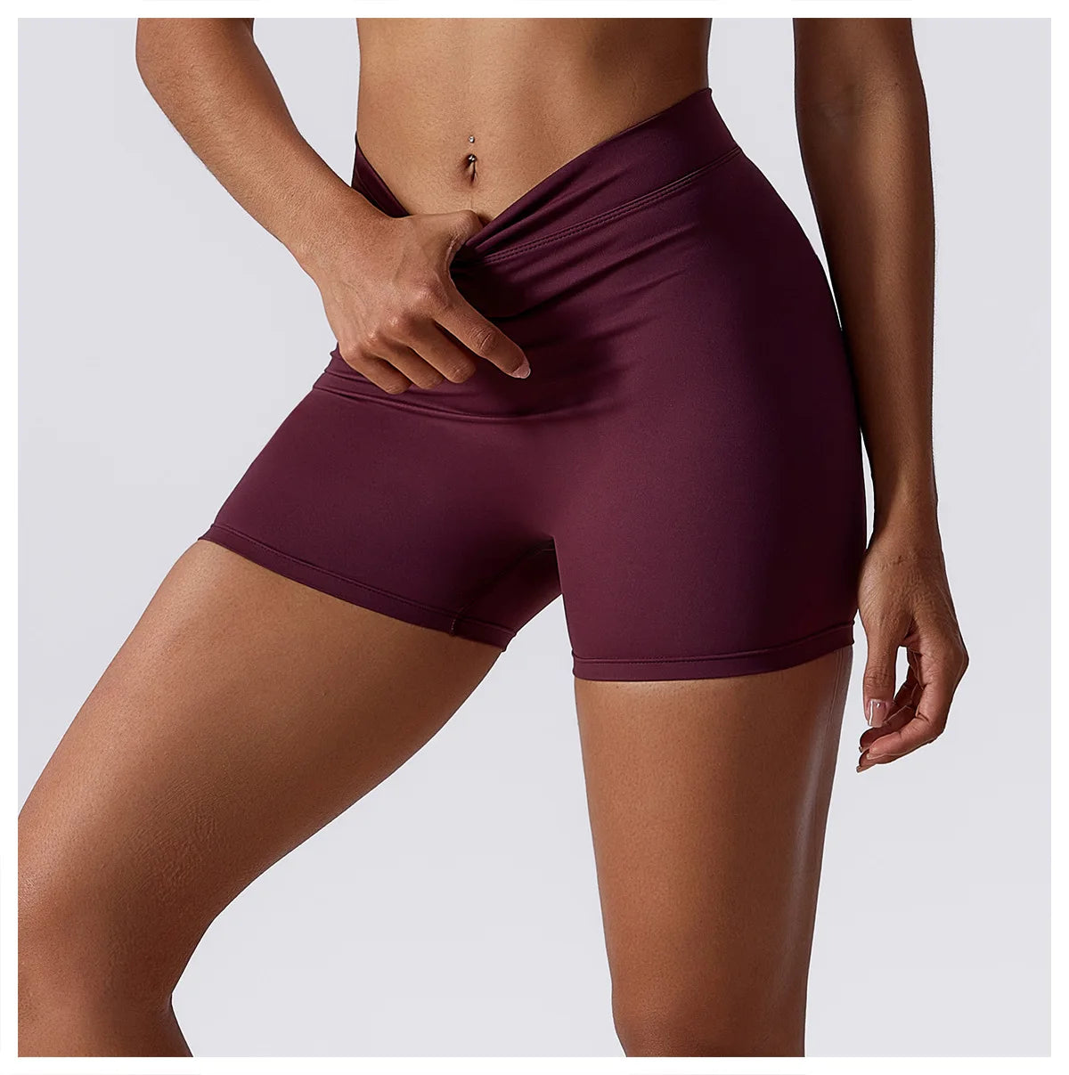 Women Yoga Shorts High Waist Scrunch Butt Lifting Comfort Fitness Gym Tights Squat Proof Naked Feel V-shaped Back Sports Shorts