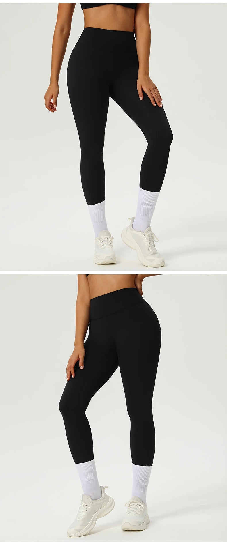 High Waist Solid Leggings Women Slim Tights Fitness Elastic Yoga Leggings Push Up Butt Knit Fashion Gym Push Up Workout Pants