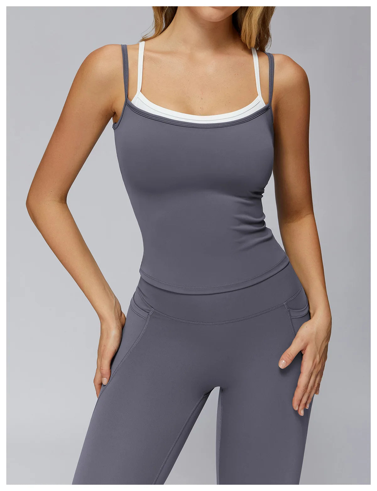 Sports Bra Women Underwear Shock-absorbing Gathering Double Breast Strap Yoga Vest Quick Drying Anti Sagging Shaping Fitness Bra