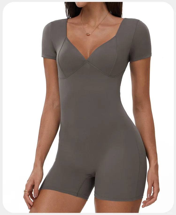 Yoga Jumpsuit Sexy Back V Rompers Gym Set Women Training Yoga Suit Sportswear Women Sports Jumpsuit Fitness Workout Bodysuits