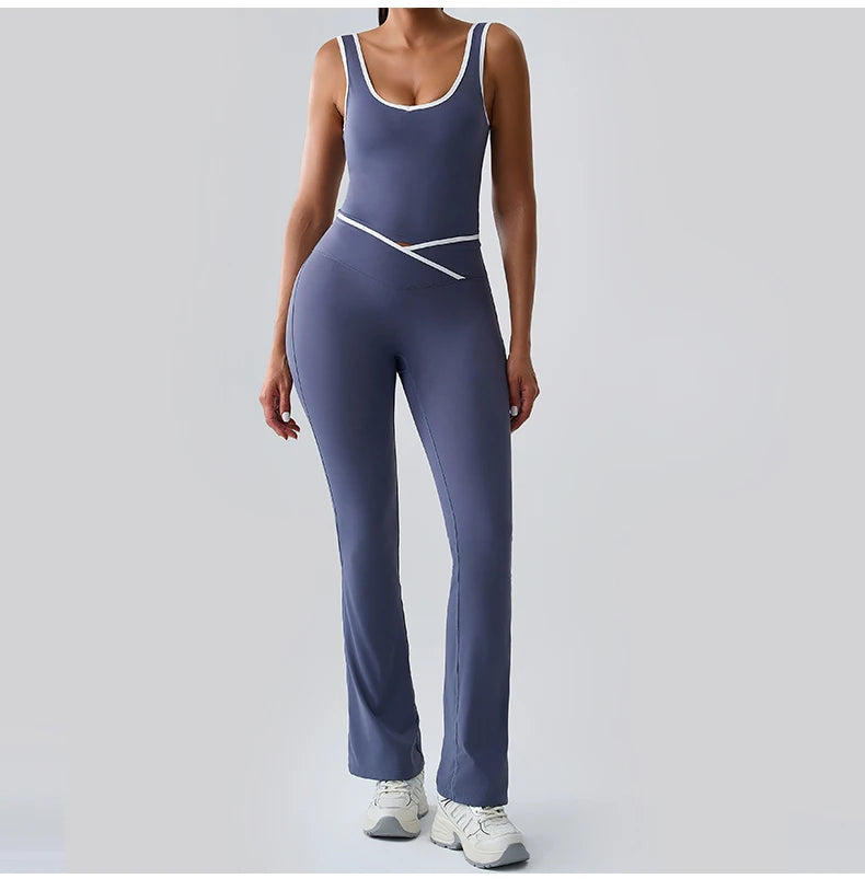 Women Tracksuit 2PCS Yoga Set Nude Feeling Workout Sets Gym Push Up Fitness Running Workout Sportwear Sport Bra Leggings Suit