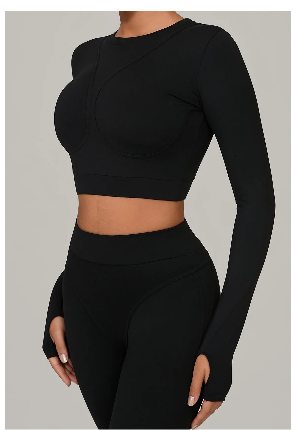 Women Yoga Shirts Crop Top Fitness Long Sleeves Push Up Shirts Women Yoga Sports Gym Clothes Running Quick-drying Workout Tops
