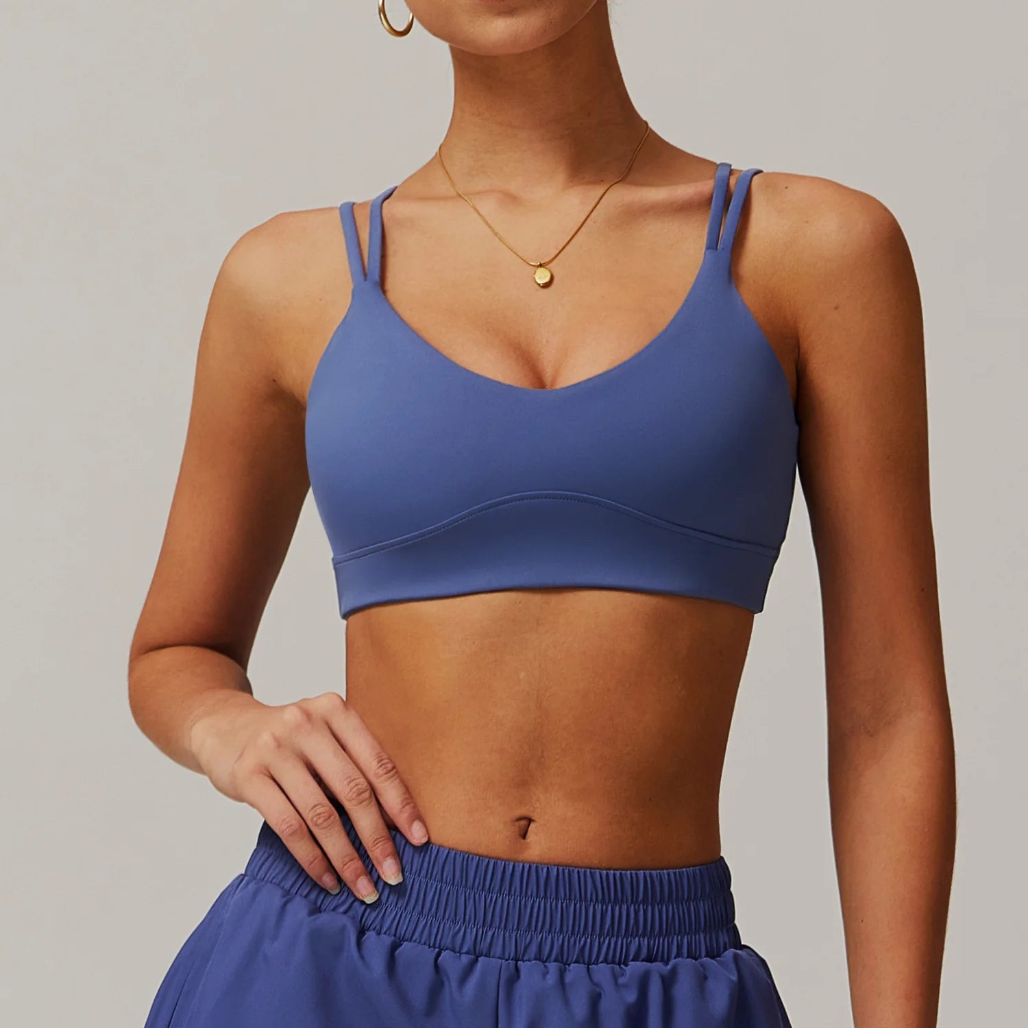 Women's Sports Bra Sexy Criss Cross Straps Back High Support Impact Yoga Underwear Running Fitness Gym Padded Bralette Tops