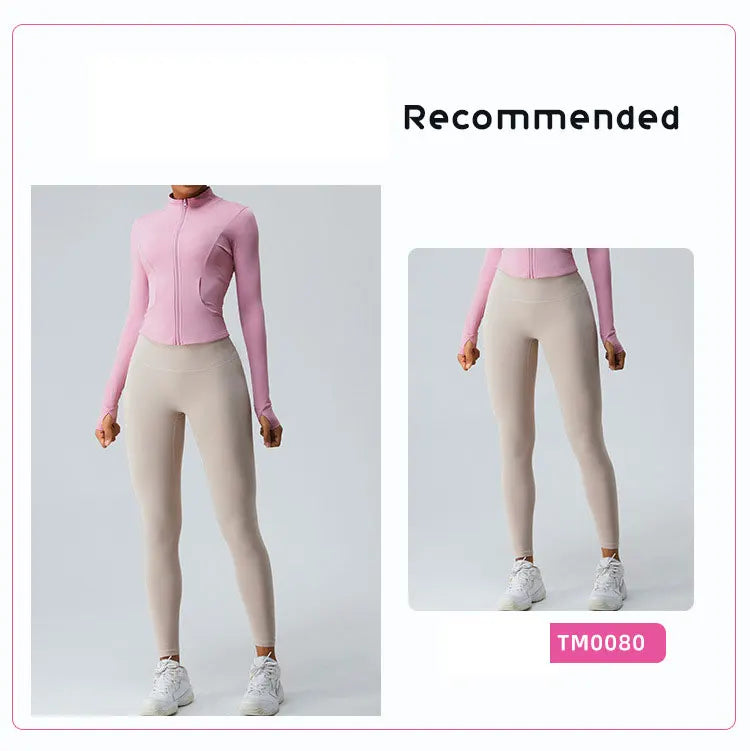 New Outdoor Running Yoga Jacket Elasticity Women's Sports Jacket Gym Sports Long Sleeves Women Quick-Drying Tights Zipper Hoodie