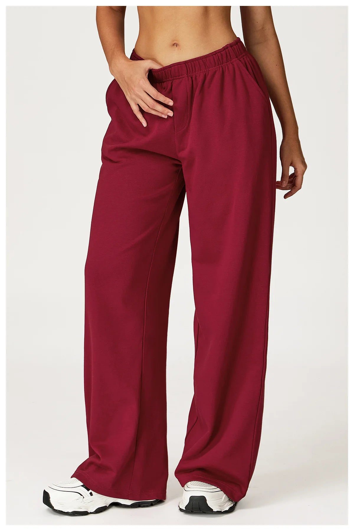 Winter High Waisted Long Sweatpants Women's Yoga Pants Wide Leg Straight Leg Loose Pants Outdoor Running Sports Sweatpants