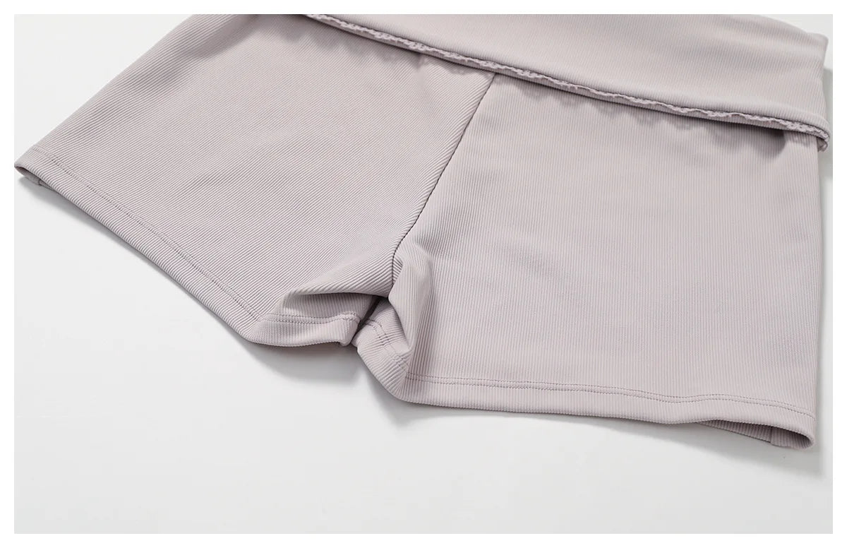 Ribbed Women Yoga Shorts High Waist Workout Shorts Fitness Yoga Lift Butt Fitness Ladies Yoga Gym Running Short Pants Sportswear
